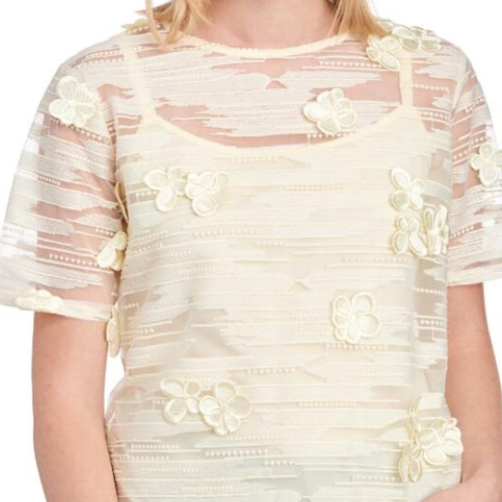 ATHENA MARIE Rosette Blouse with Tank